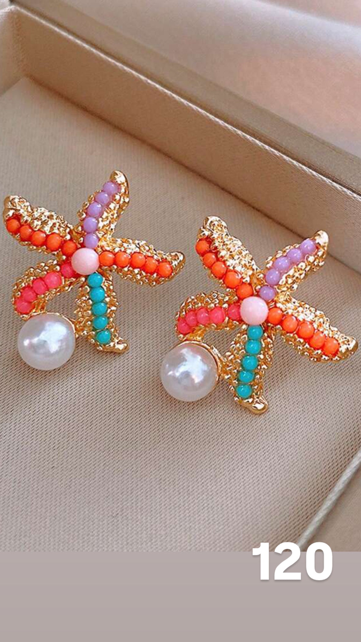 Aretes estrella de mar colores