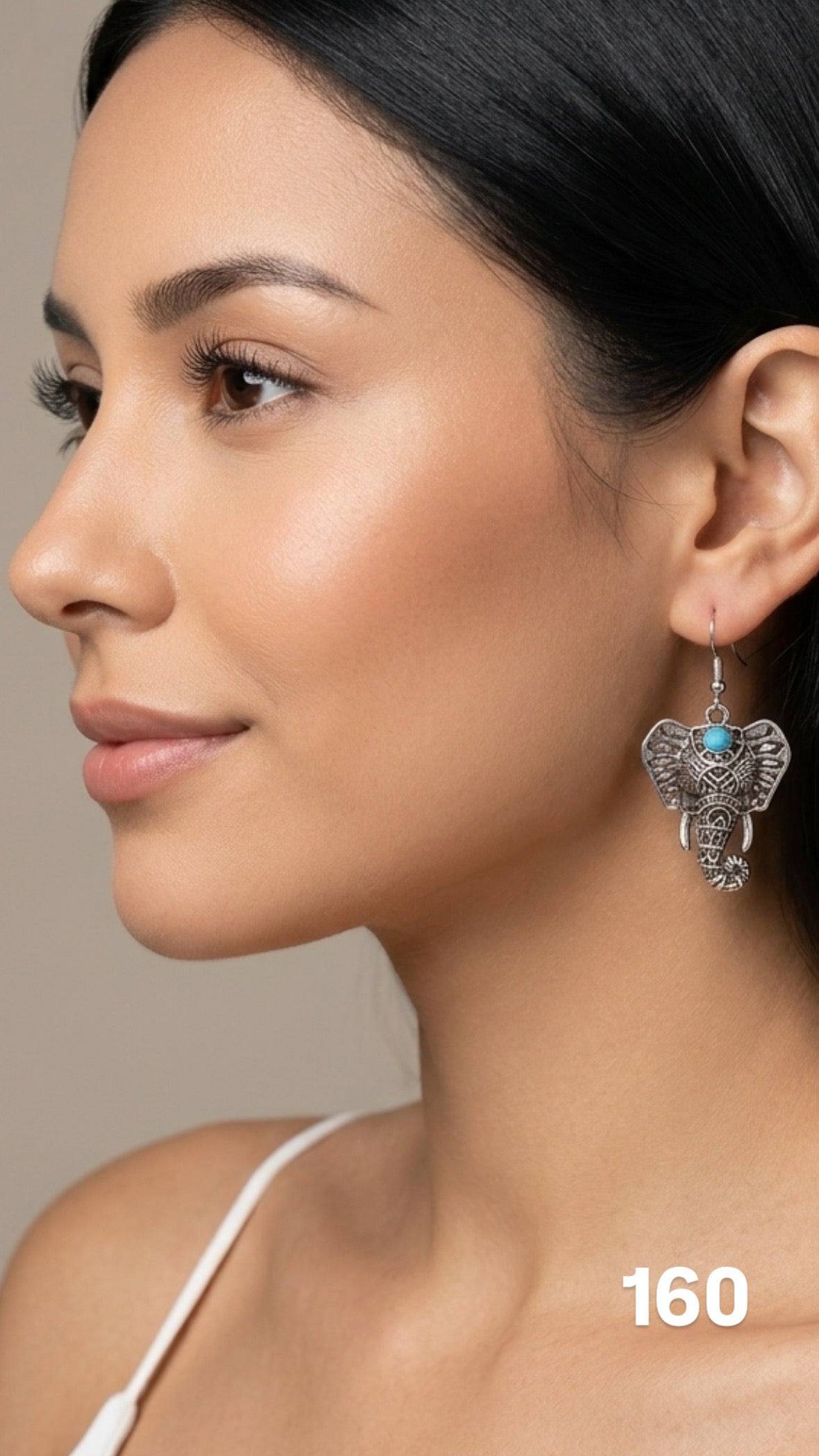 Aretes elefante turquesa
