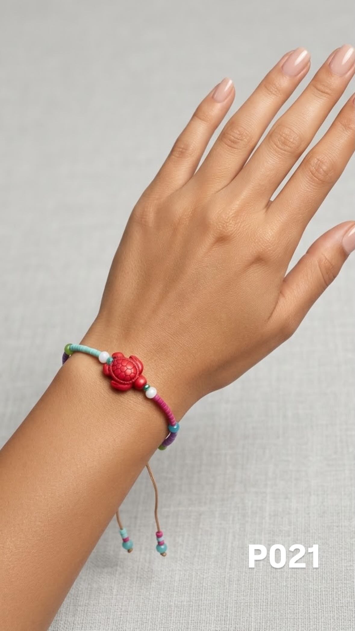 Pulsera tortuga fucsia