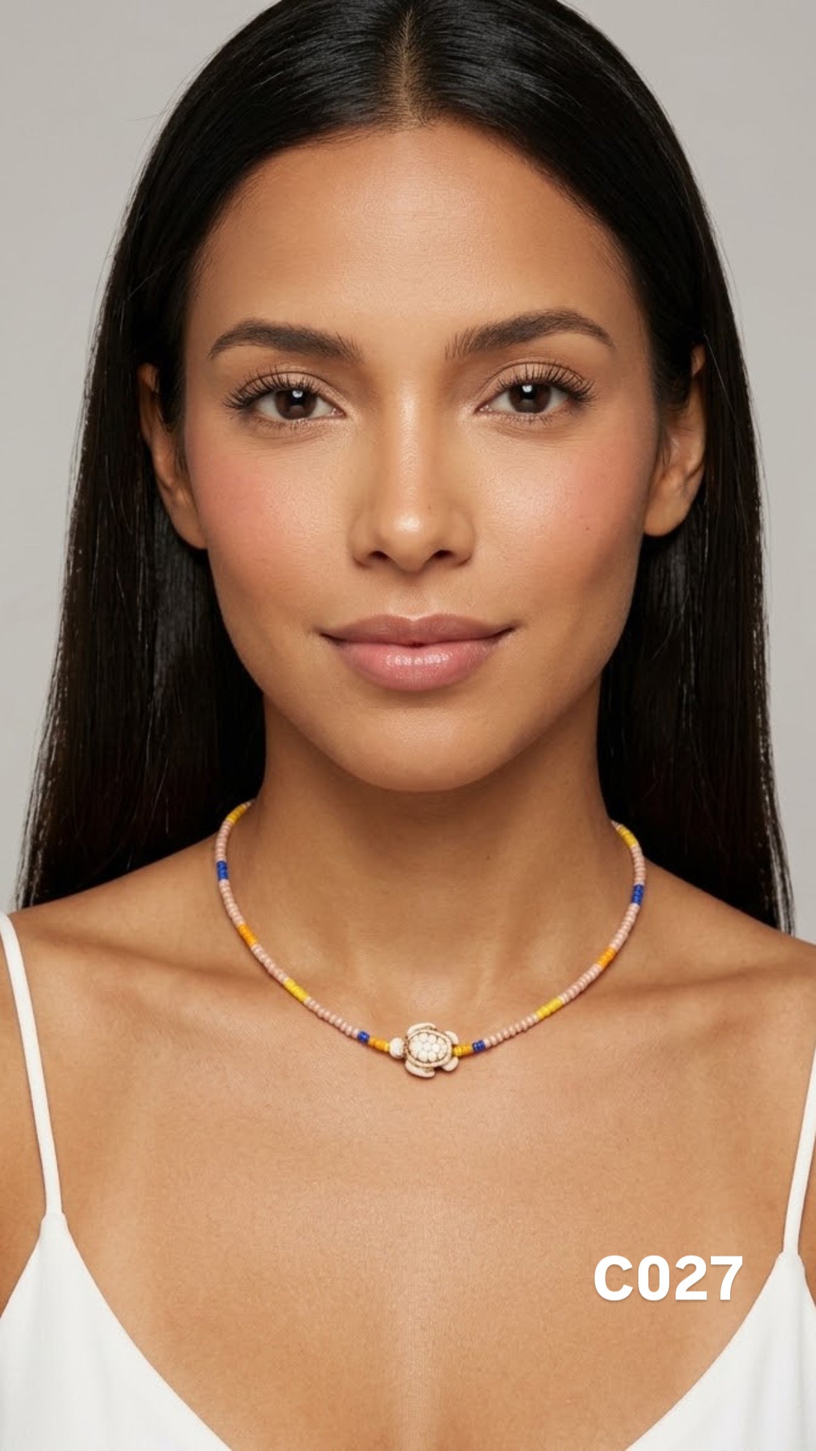 Collar tortuga beige