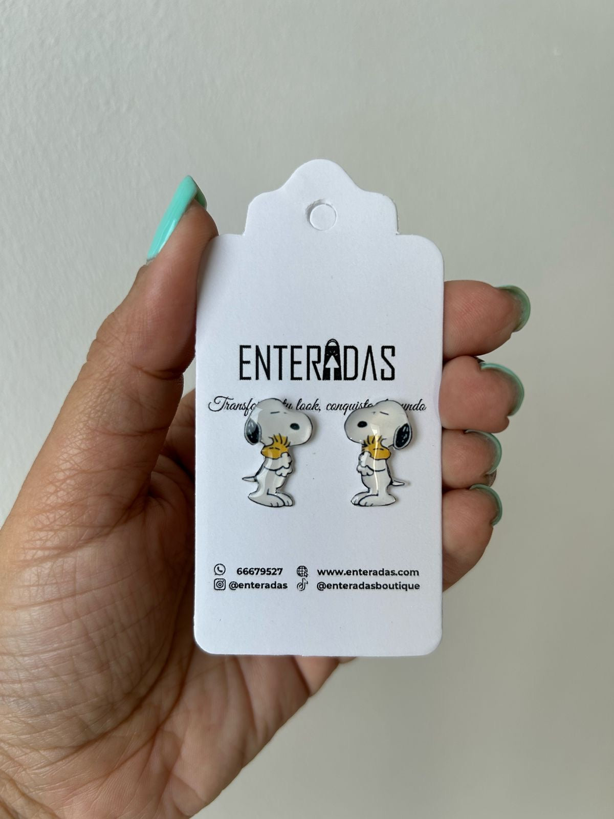 Aretes de Snoopy pajarito