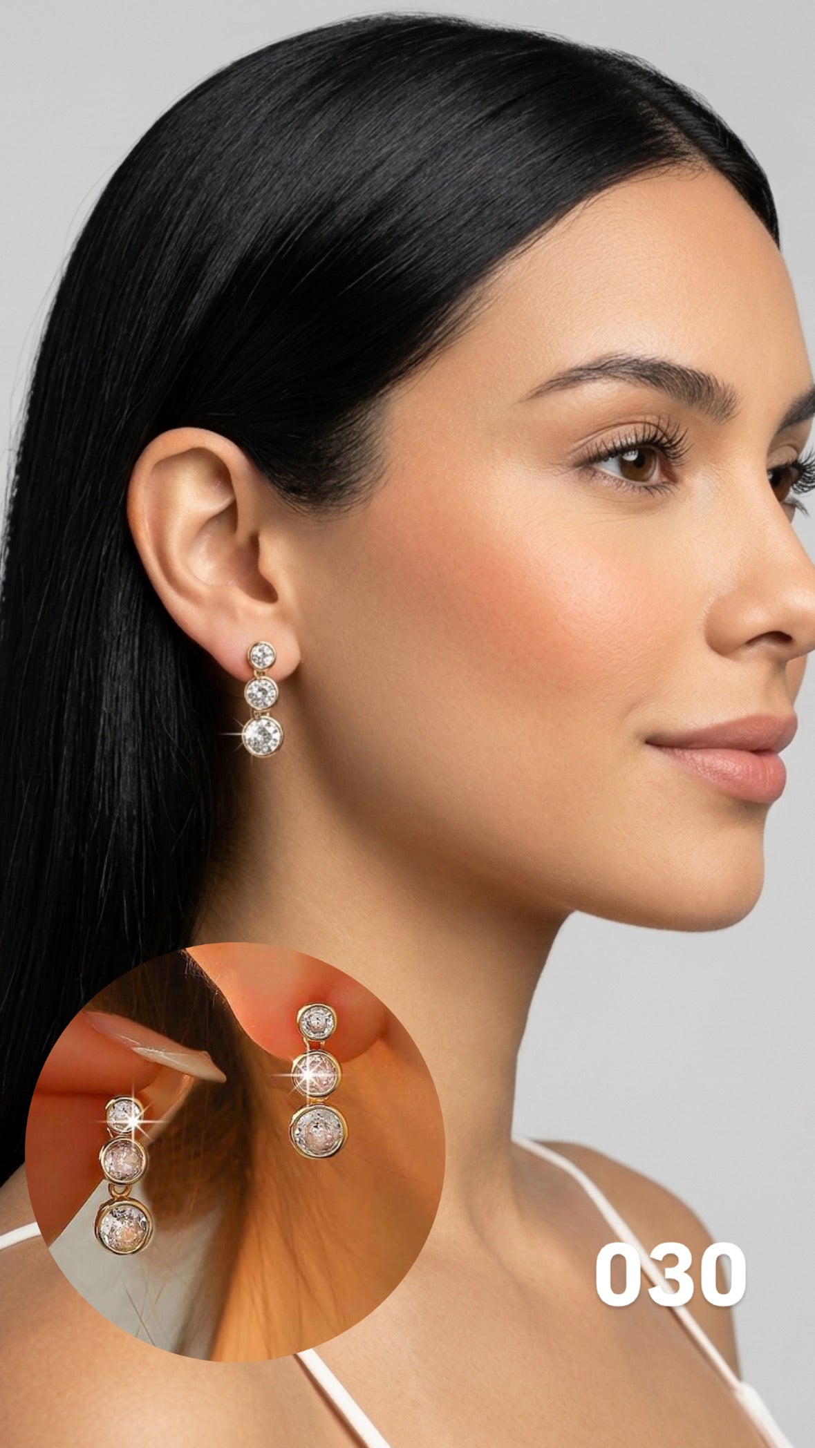 Aretes secretos dorado