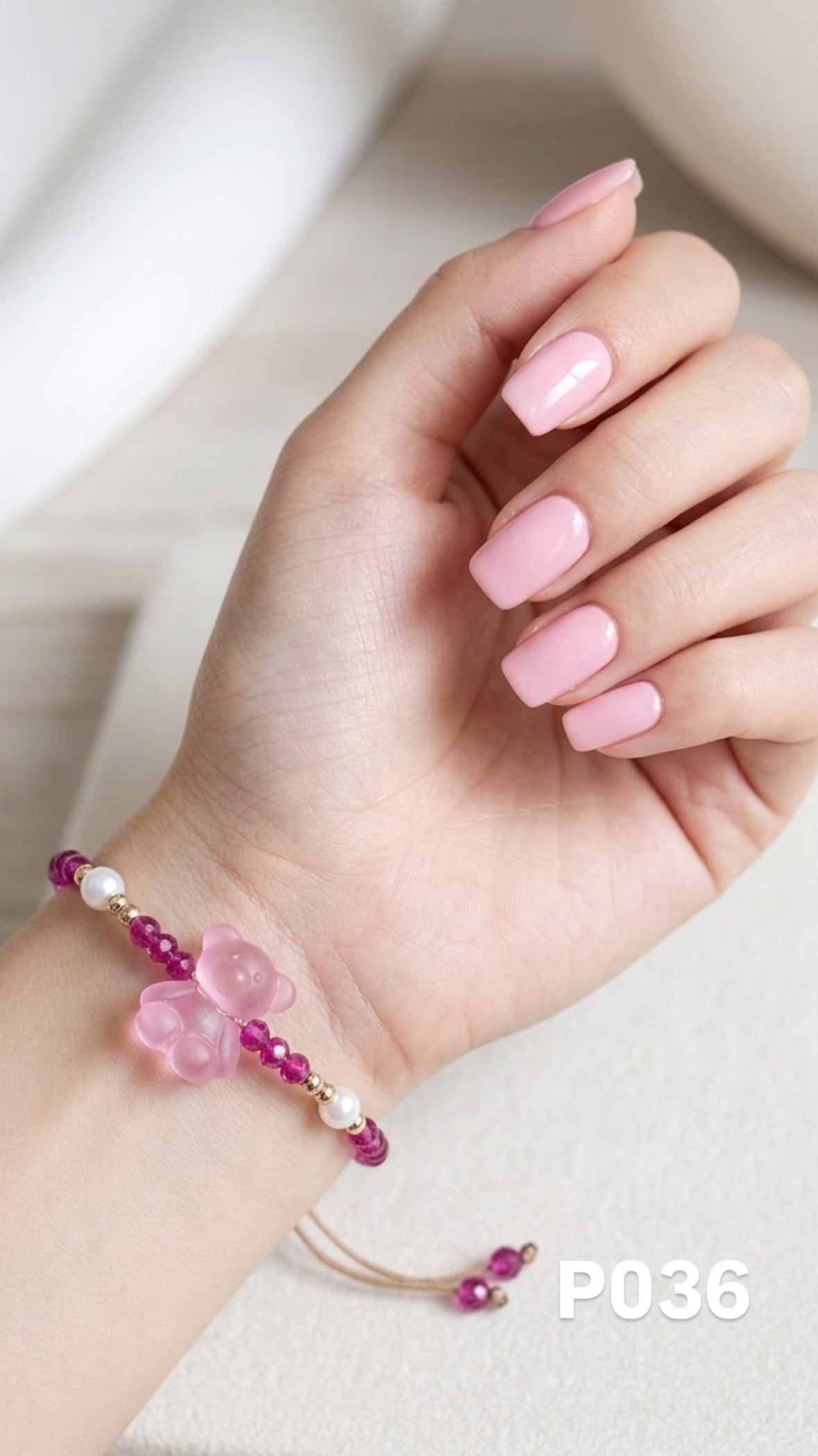 Pulsera osito fucsia