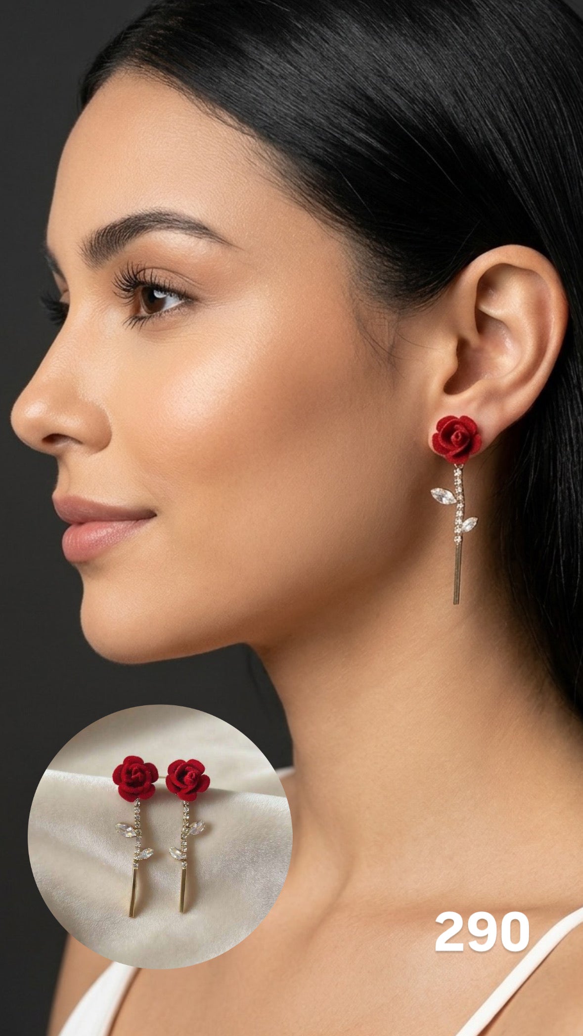 Aretes rosa glamaour