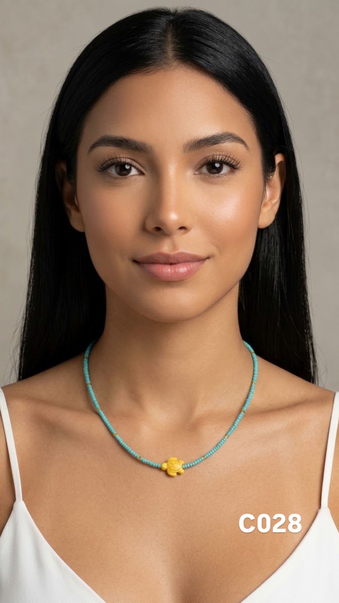 Collar tortuga amarillo