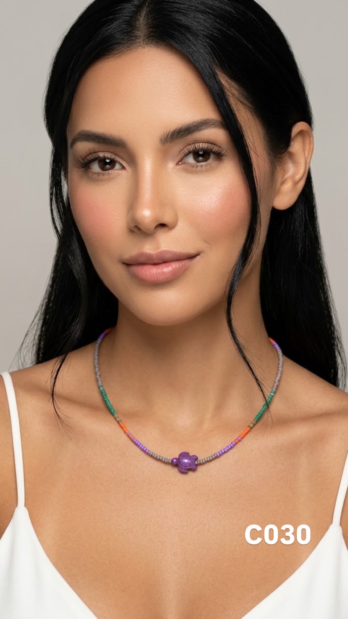 Collar tortuga morado