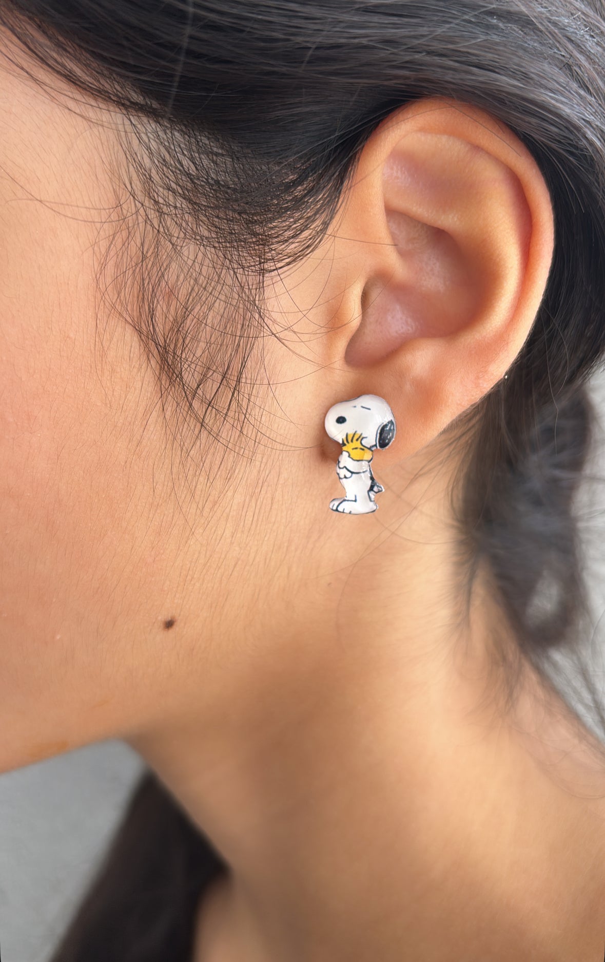 Aretes de Snoopy pajarito