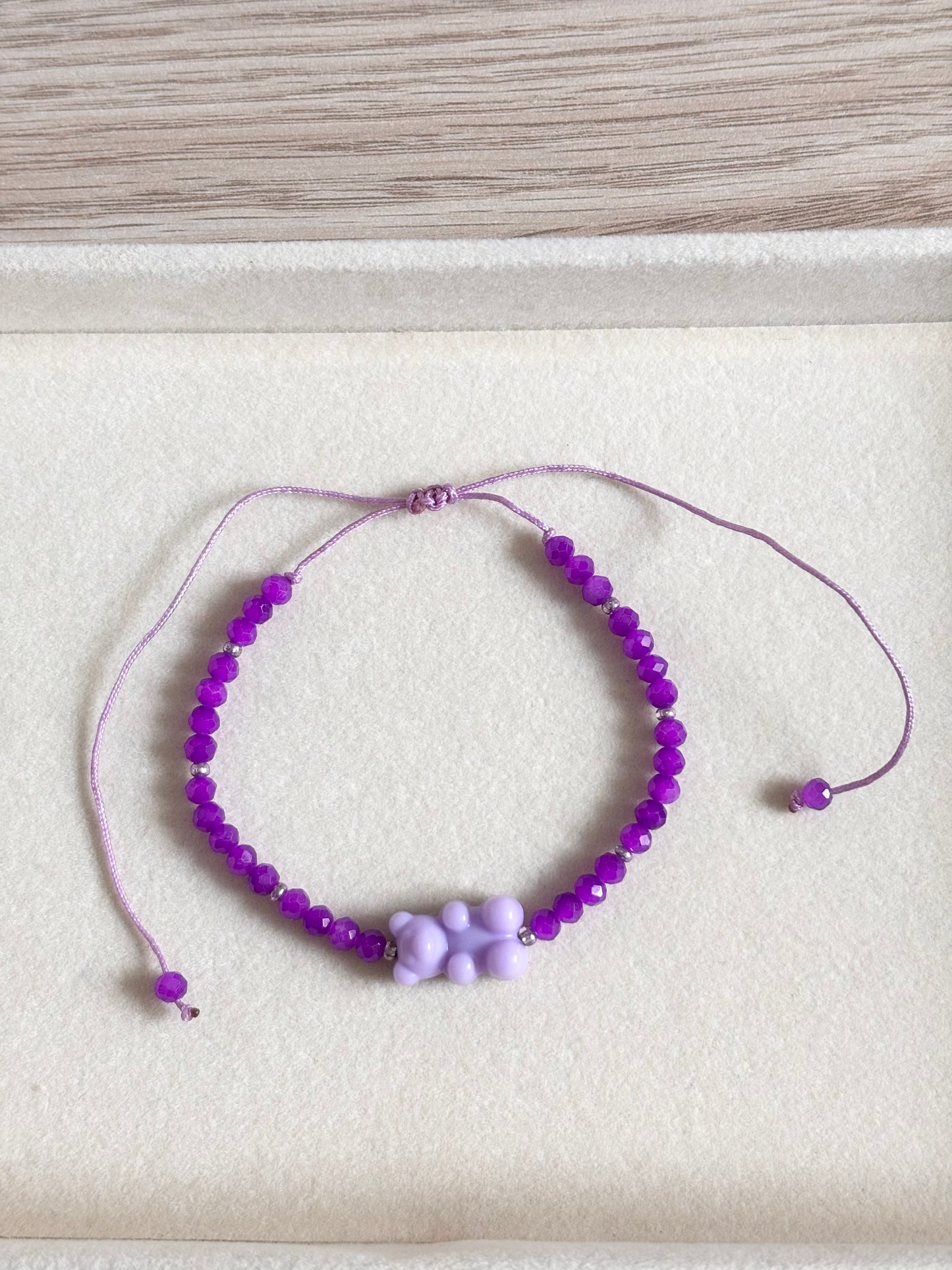 Pulsera osito violeta