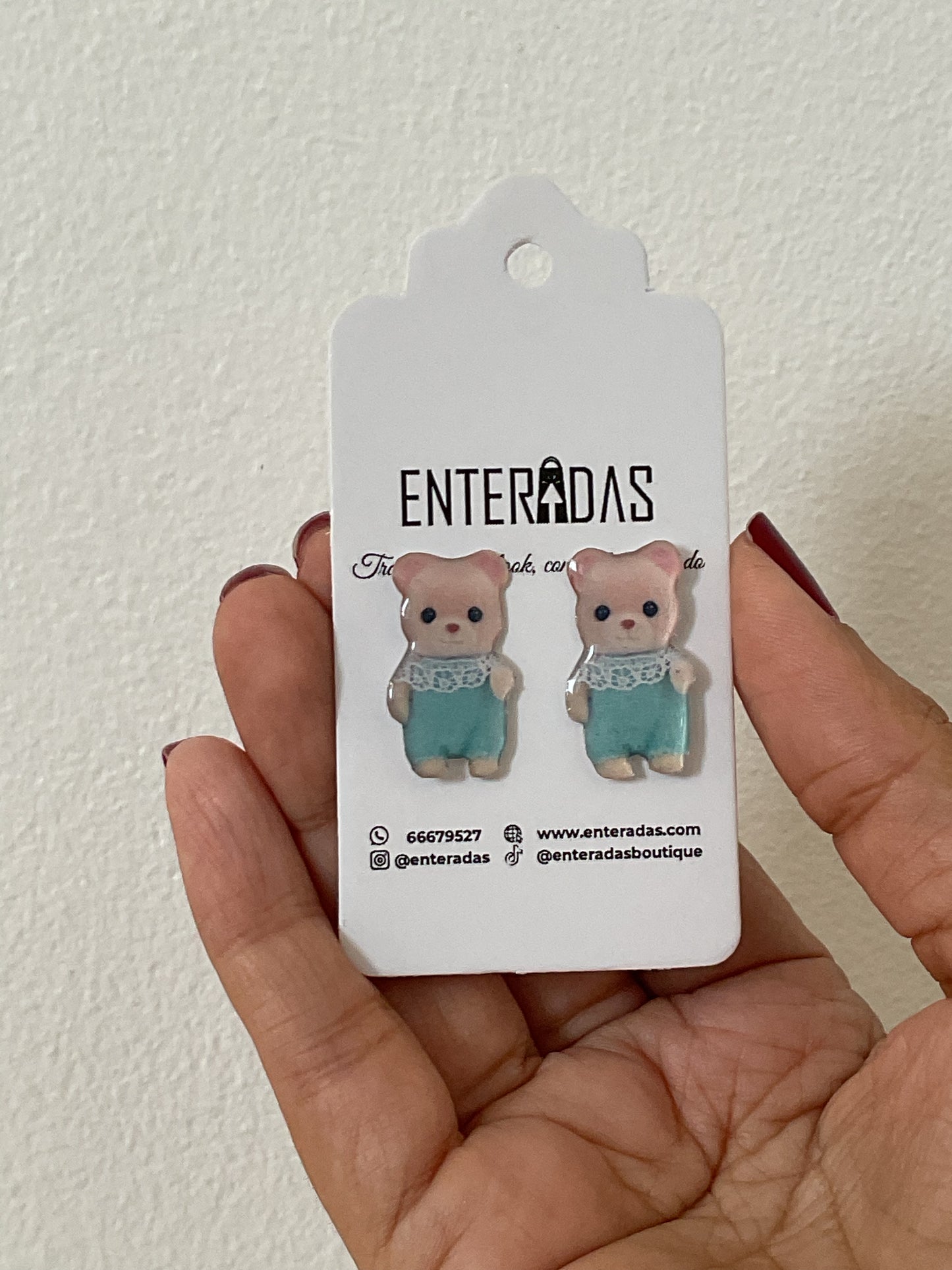 Aretes Osito de Sylvanian Family