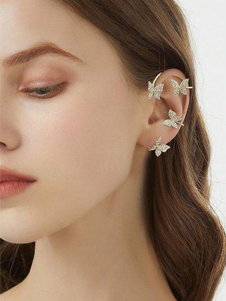Cuff mariposas dorado