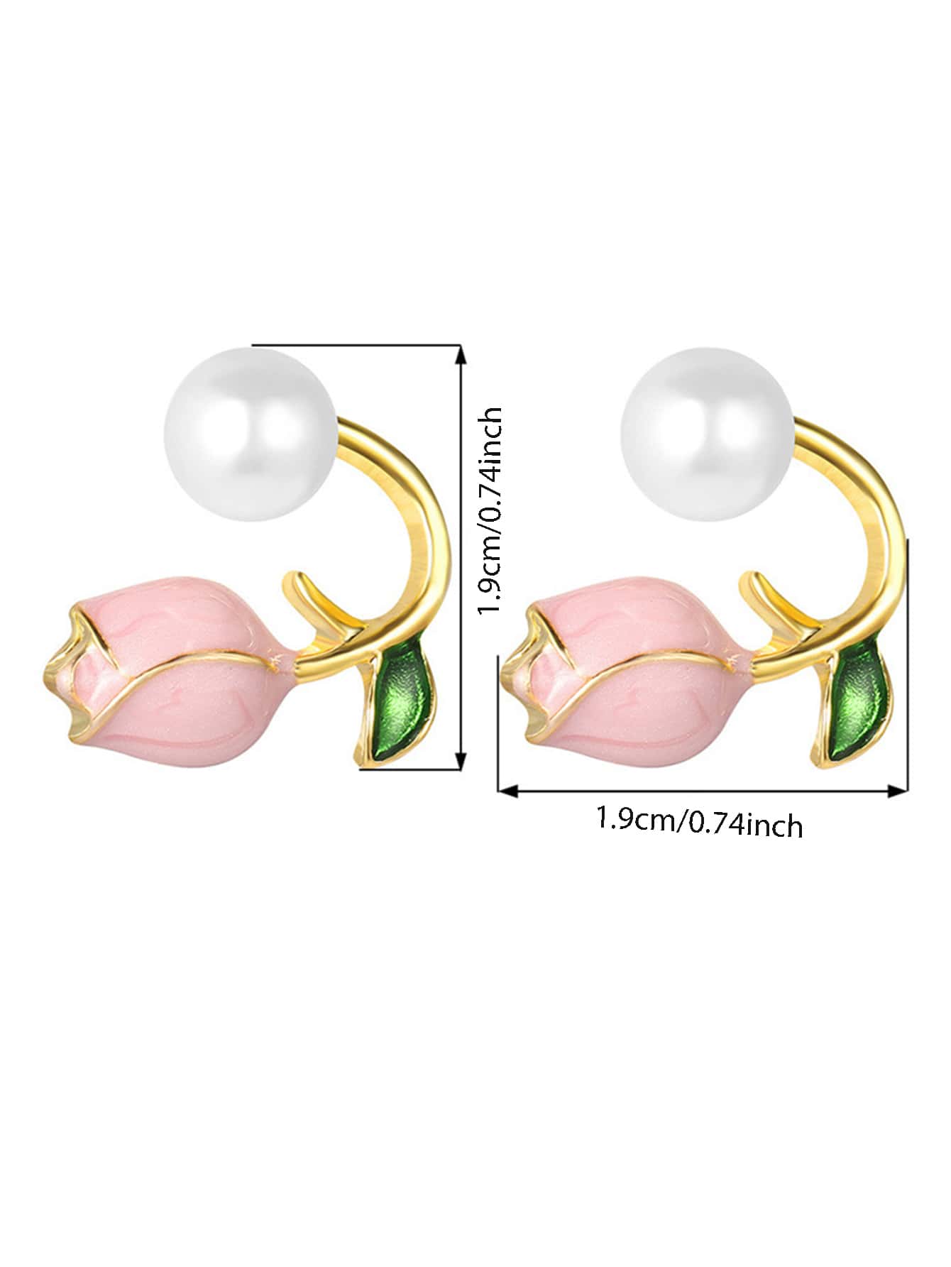Aretes Tulipan Rosa