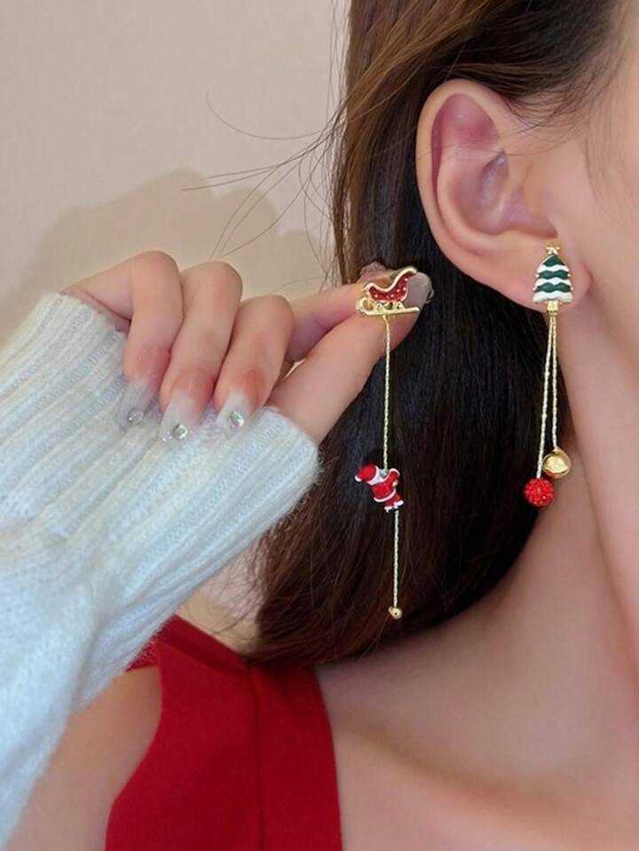 Aretes navidad movimiento