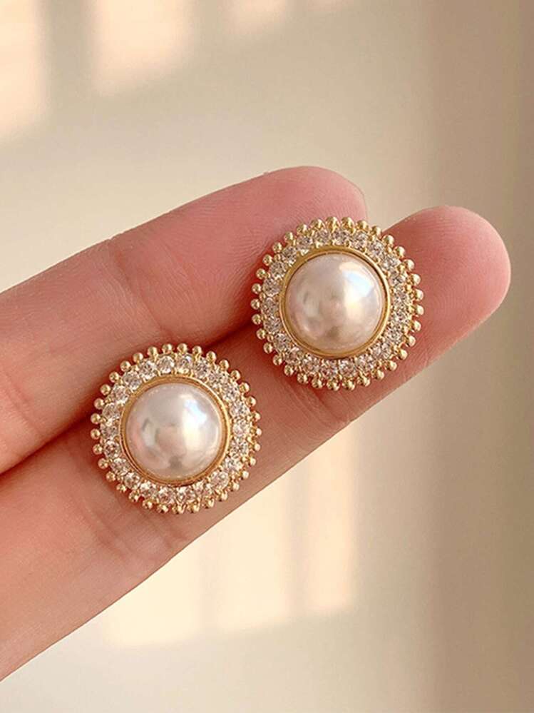 Aretes perla vintage