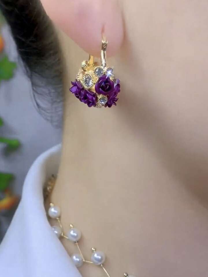 Argollas Rosas magicas purpura