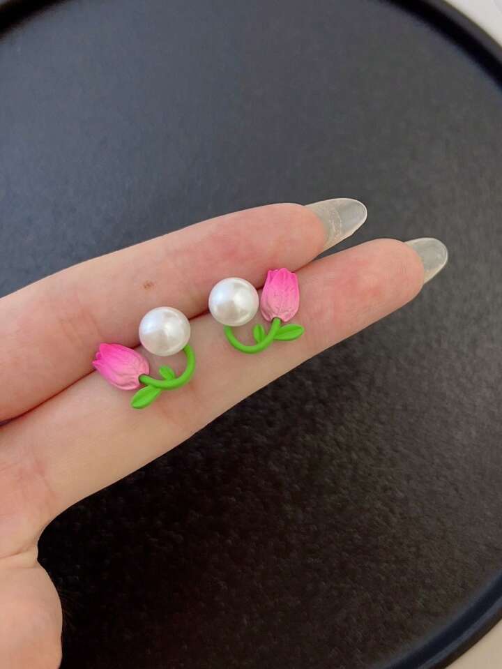 Aretes Tulipan natural
