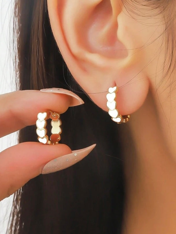Argollas corazones blanco