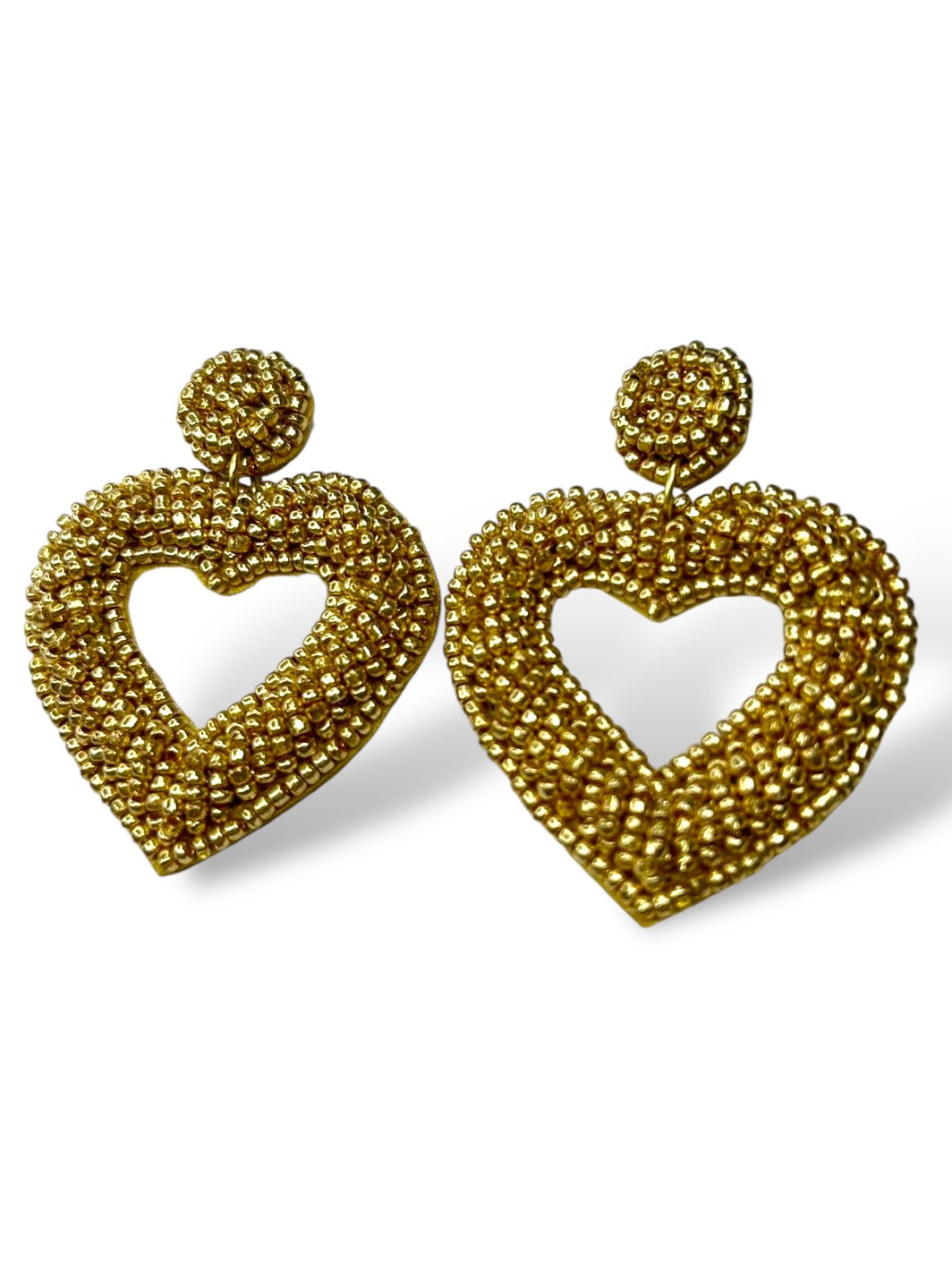 Aretes XL Corazon dorado
