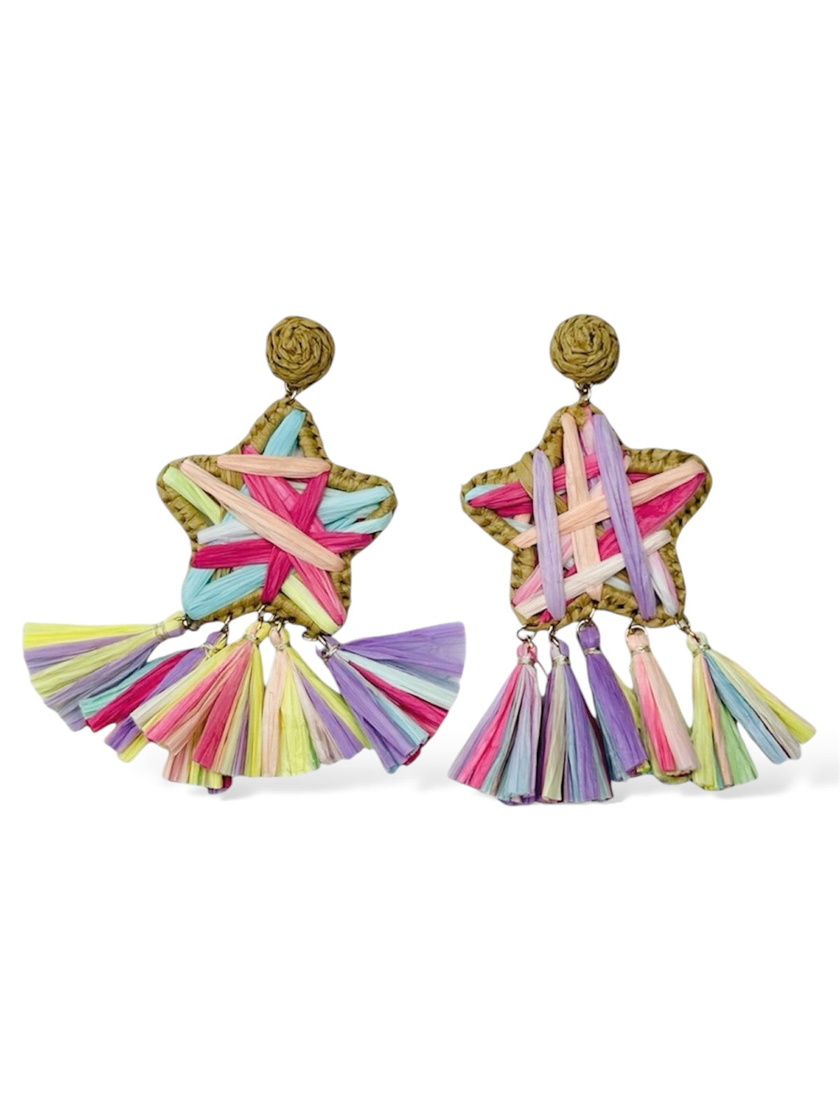 Aretes XL estrella colores