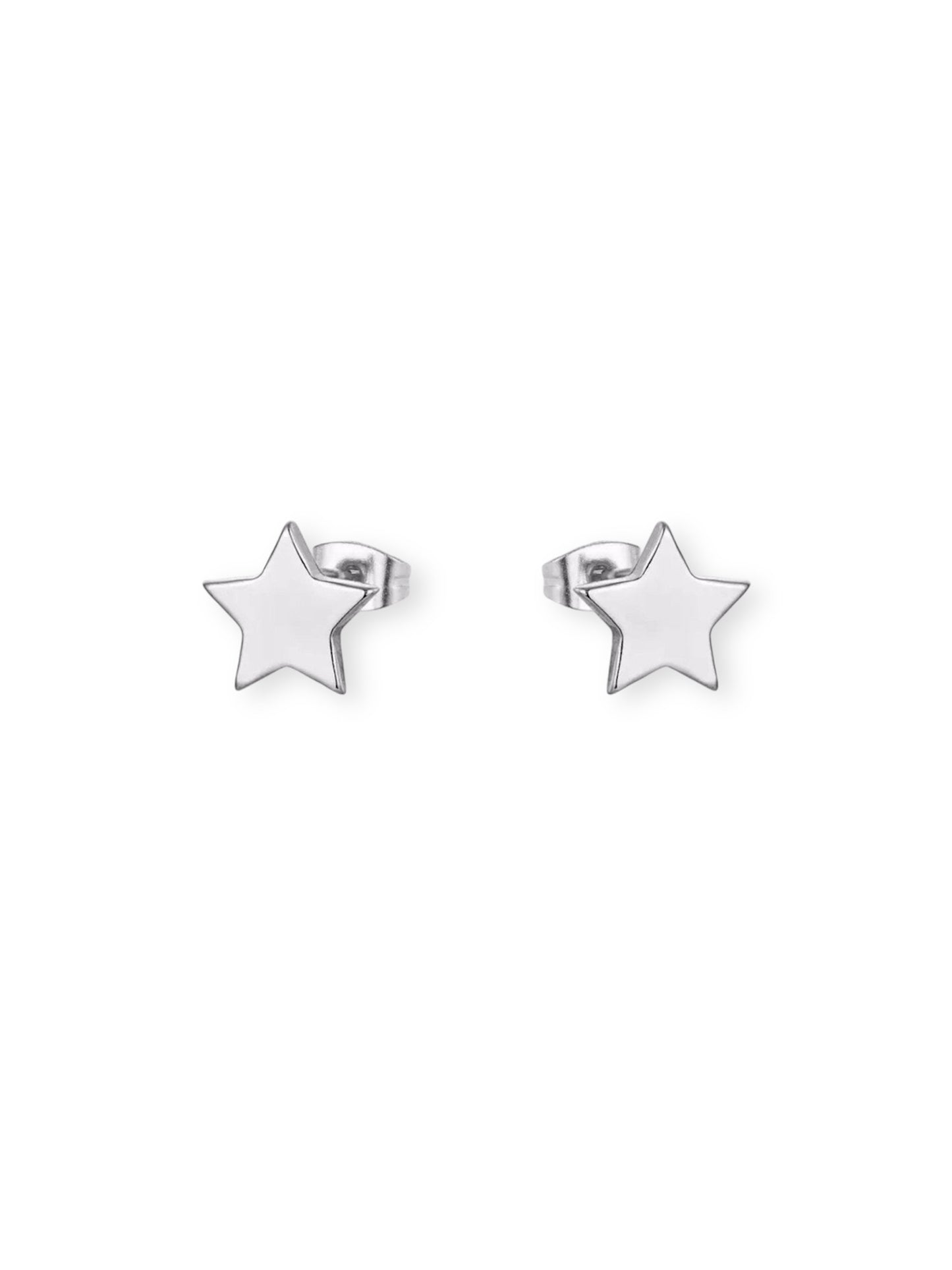 Aretes estrella plateadas