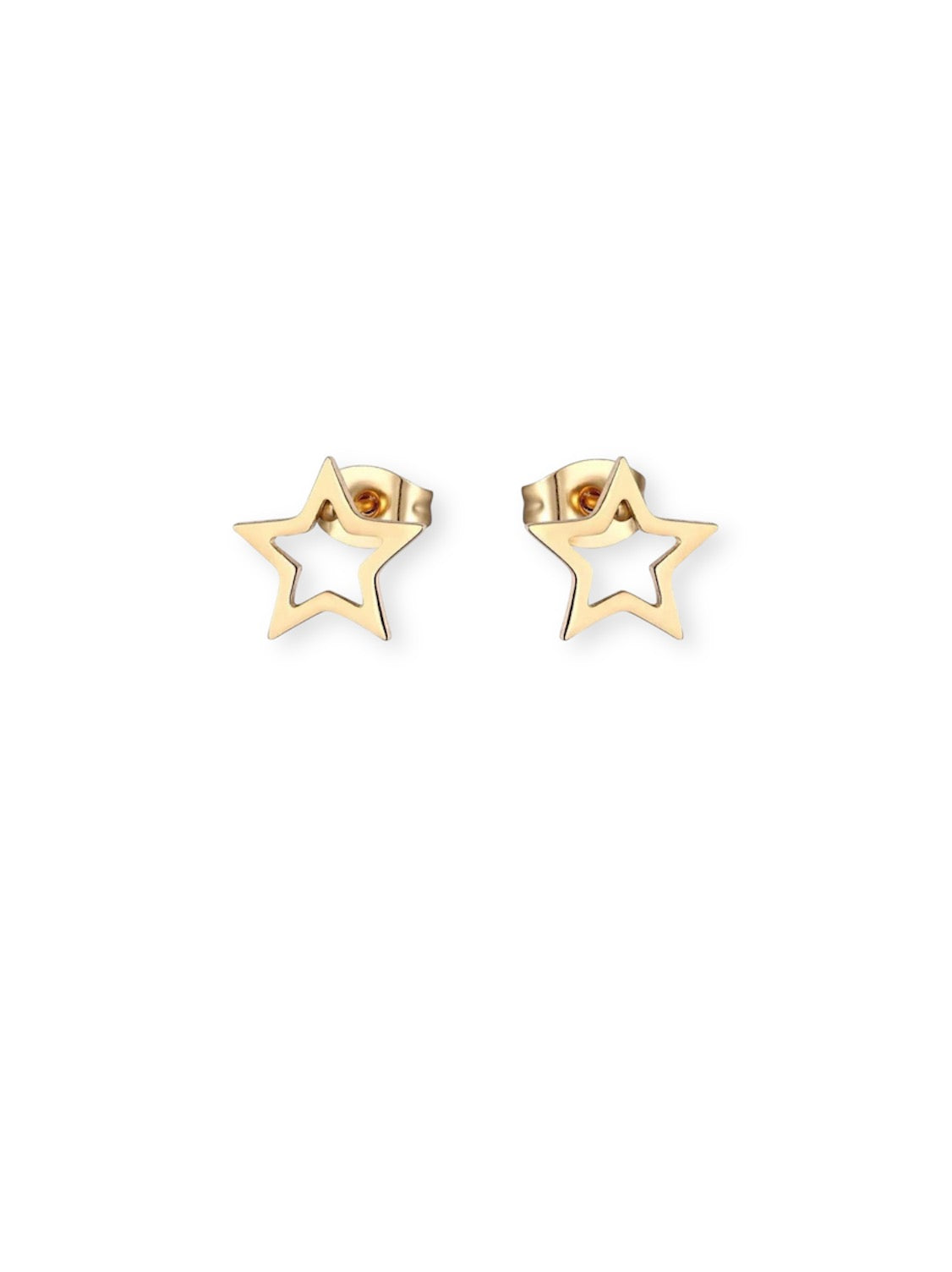 Aretes estrella dorada linda