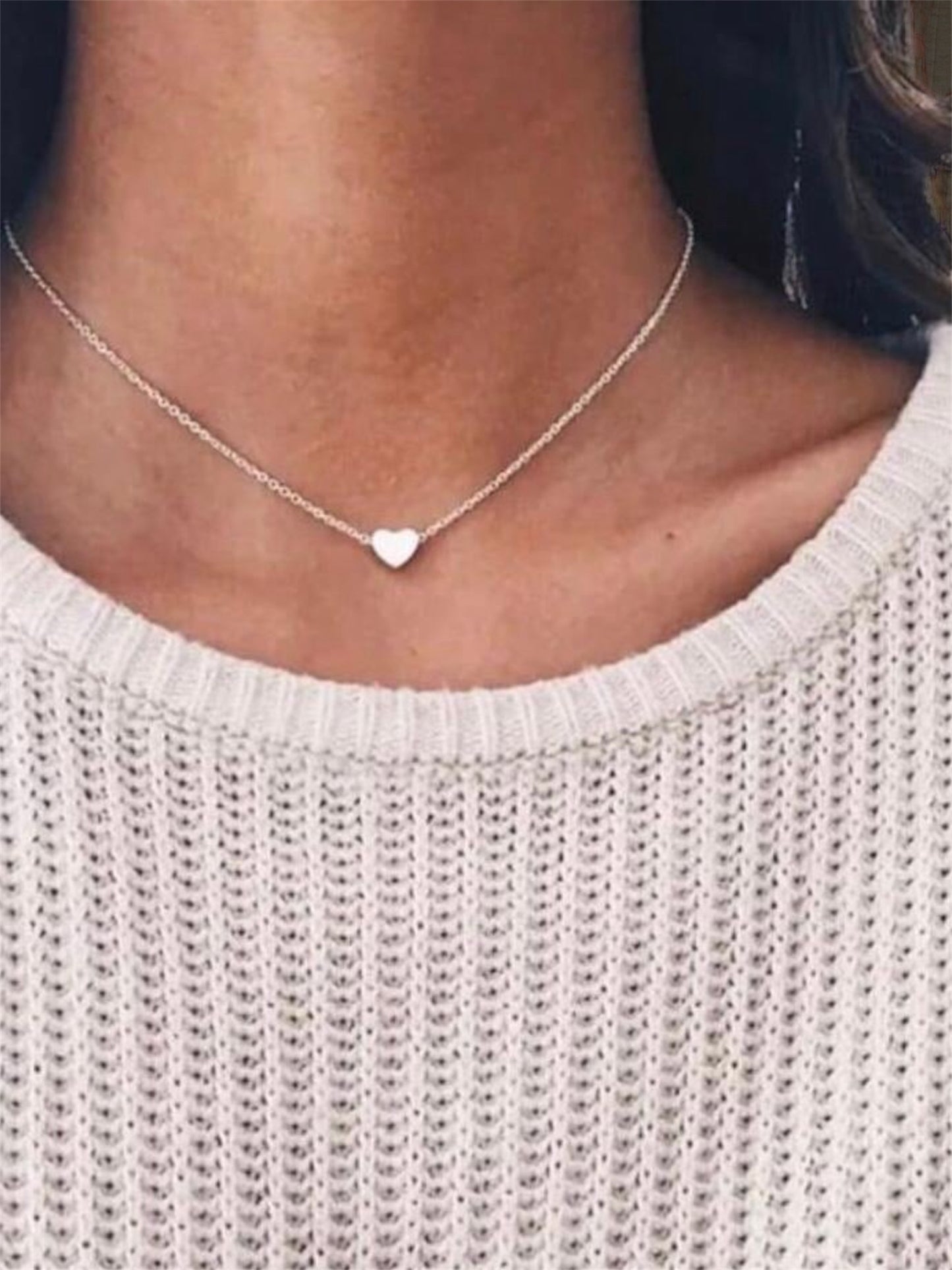 Collar corazon acero inoxidable
