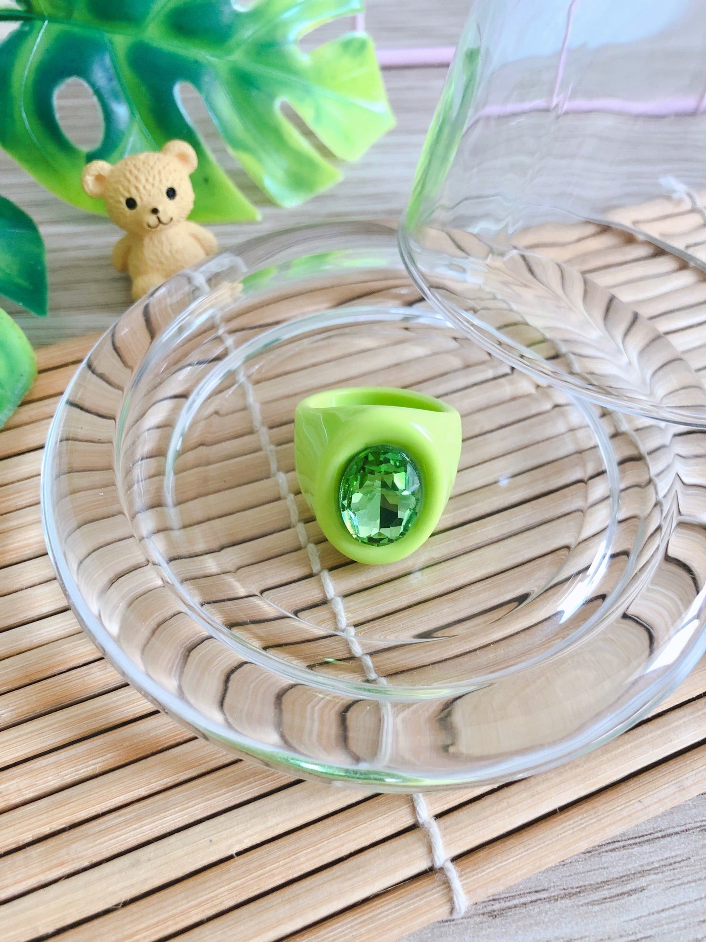 Sortija circón verde