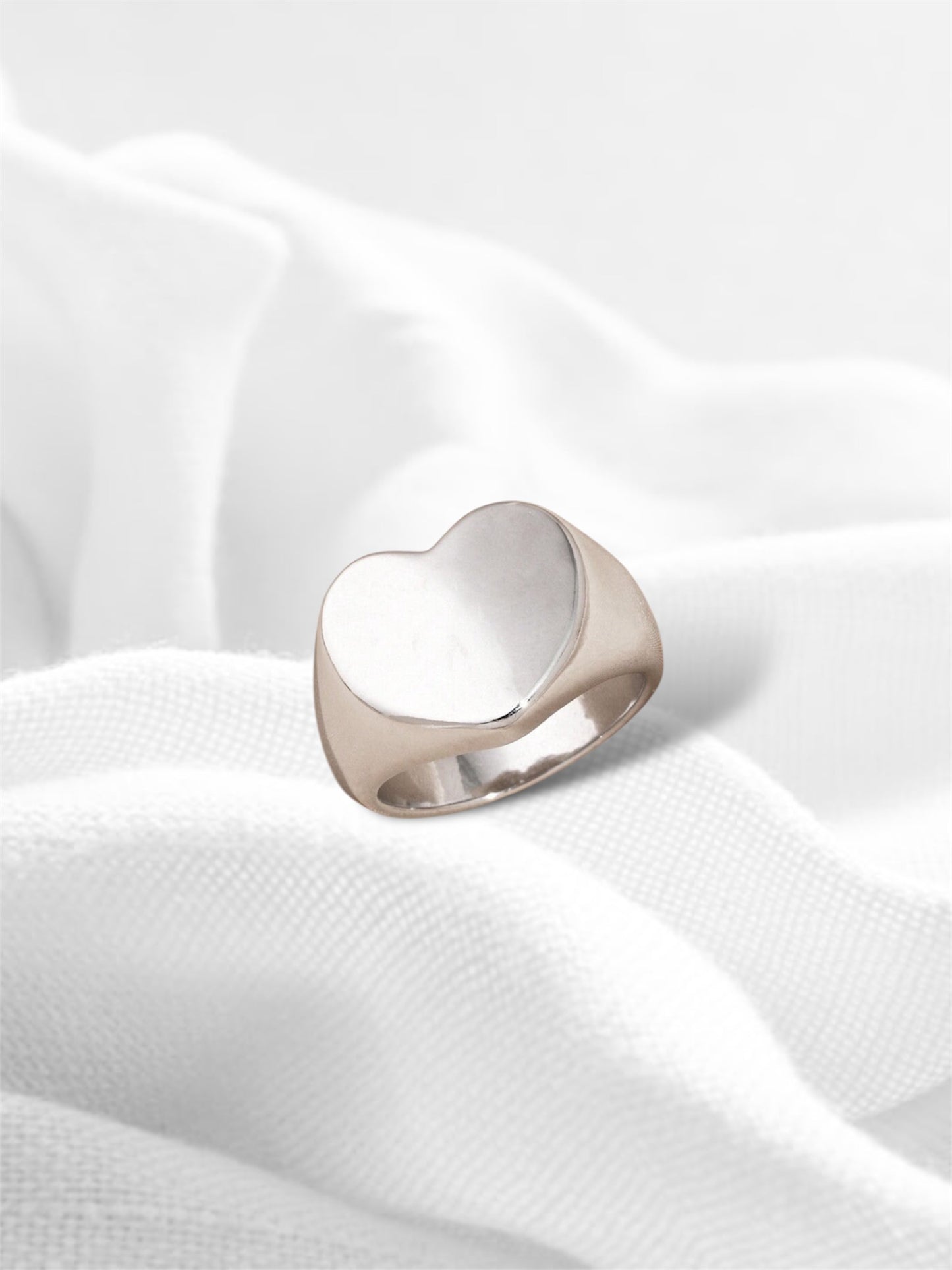 Sortija corazon plateado
