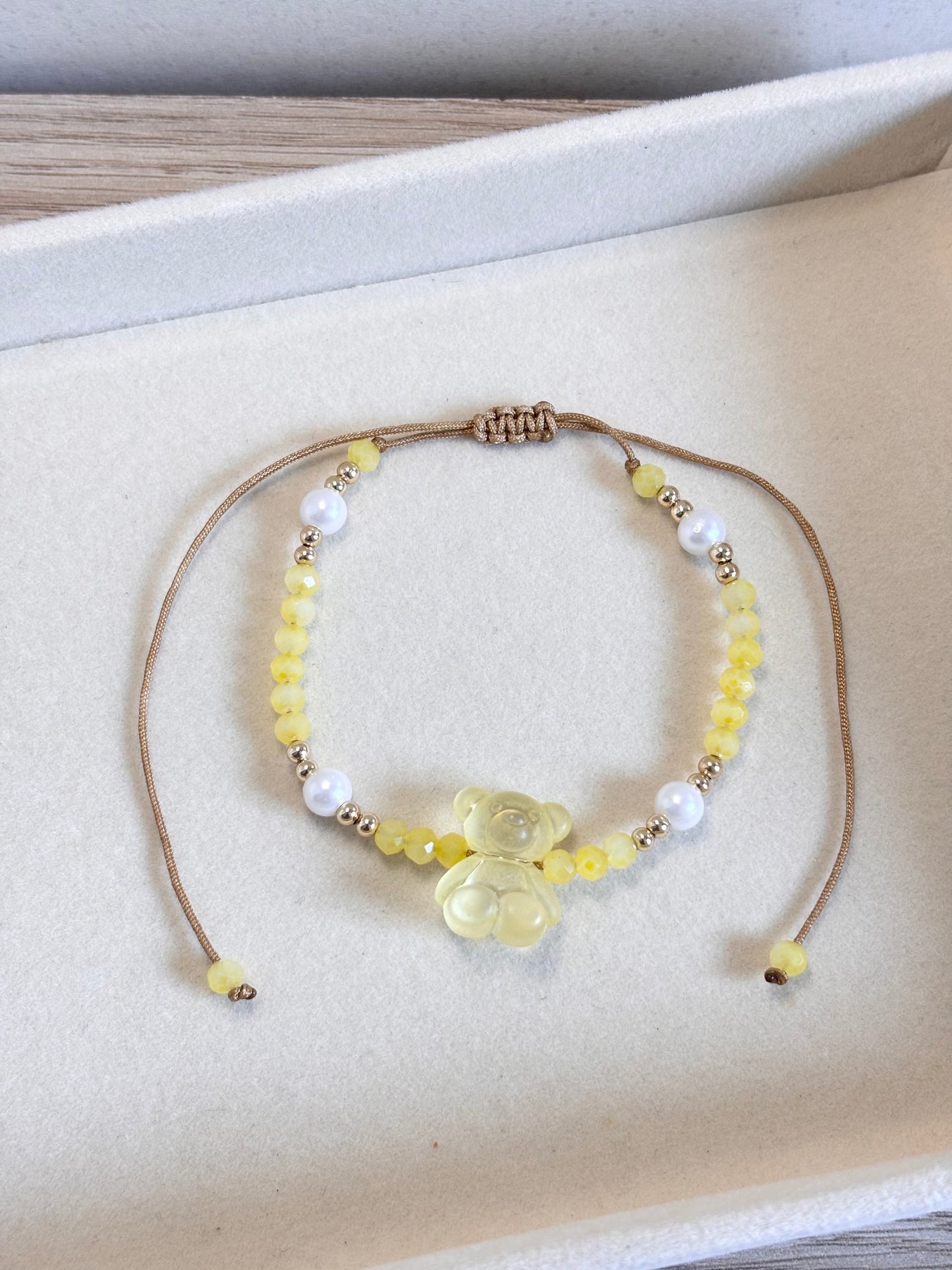 Pulsera osito tierno amarilla