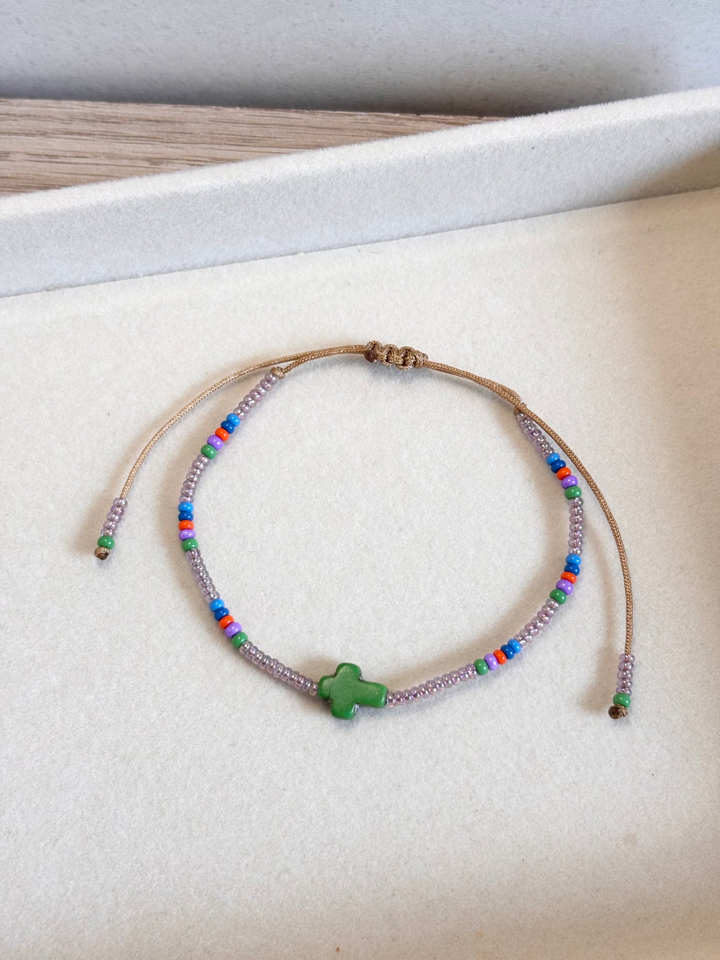 Pulsera cruz verde