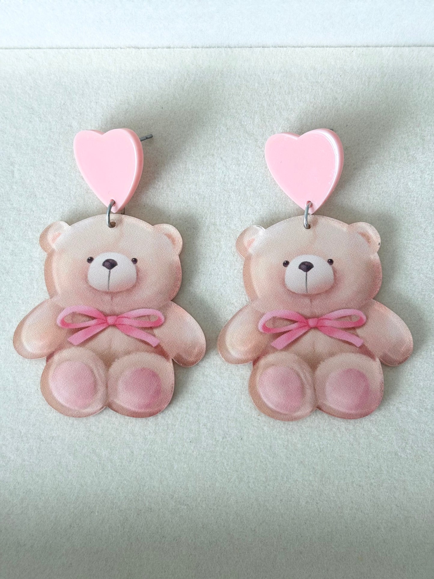 Aretes osito corazón
