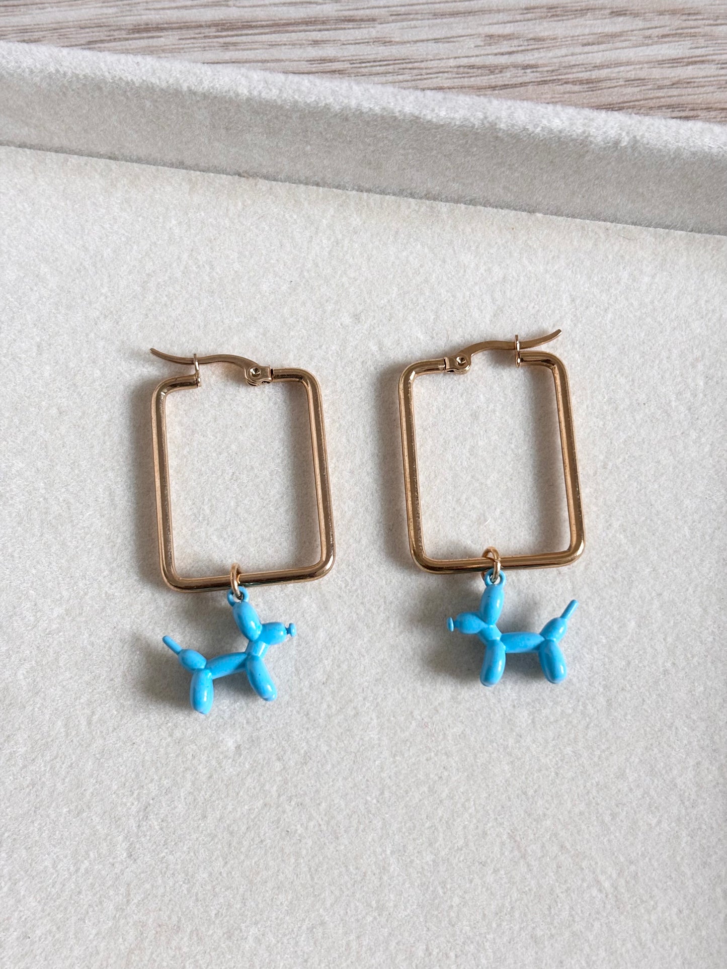 Argollas perrito blue