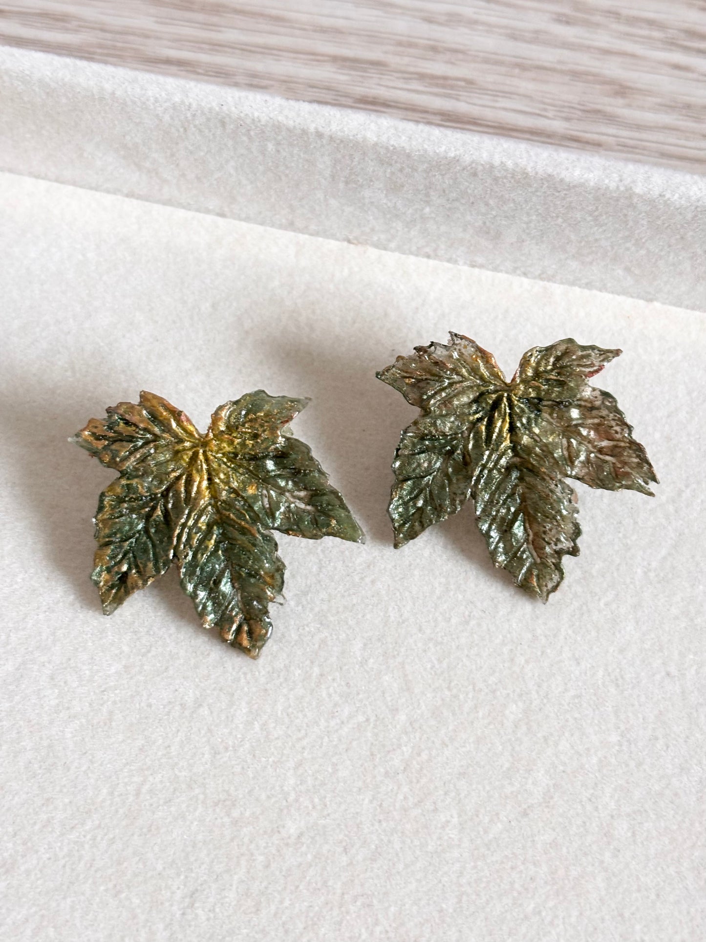 Aretes hoja otoño