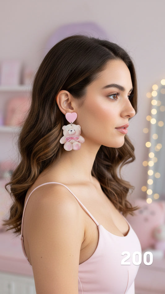 Aretes osito corazón