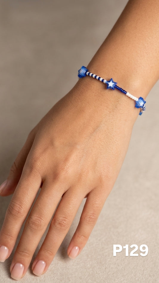 Pulsera estrellas azules