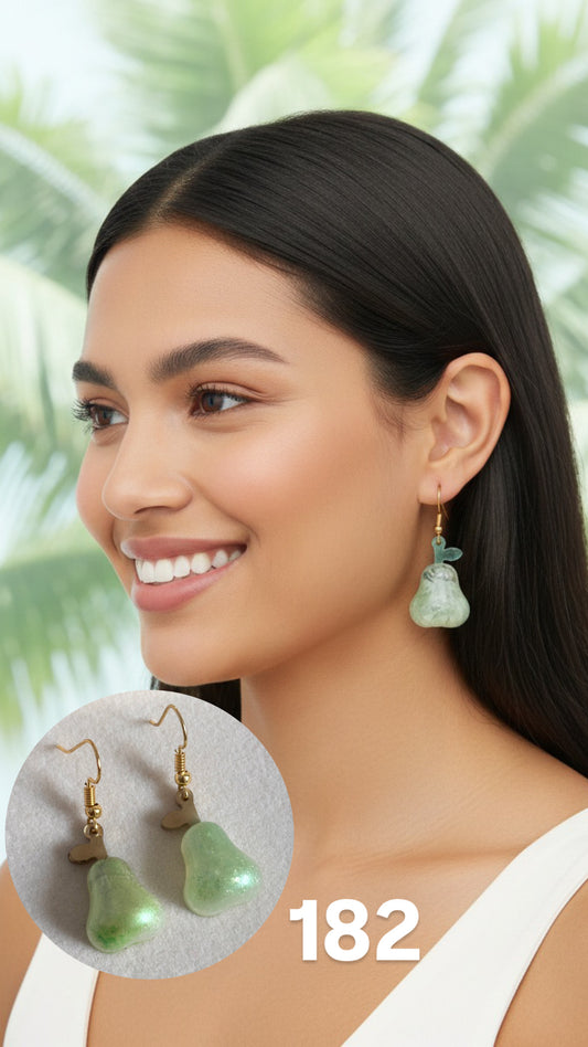 Aretes pera traslucida