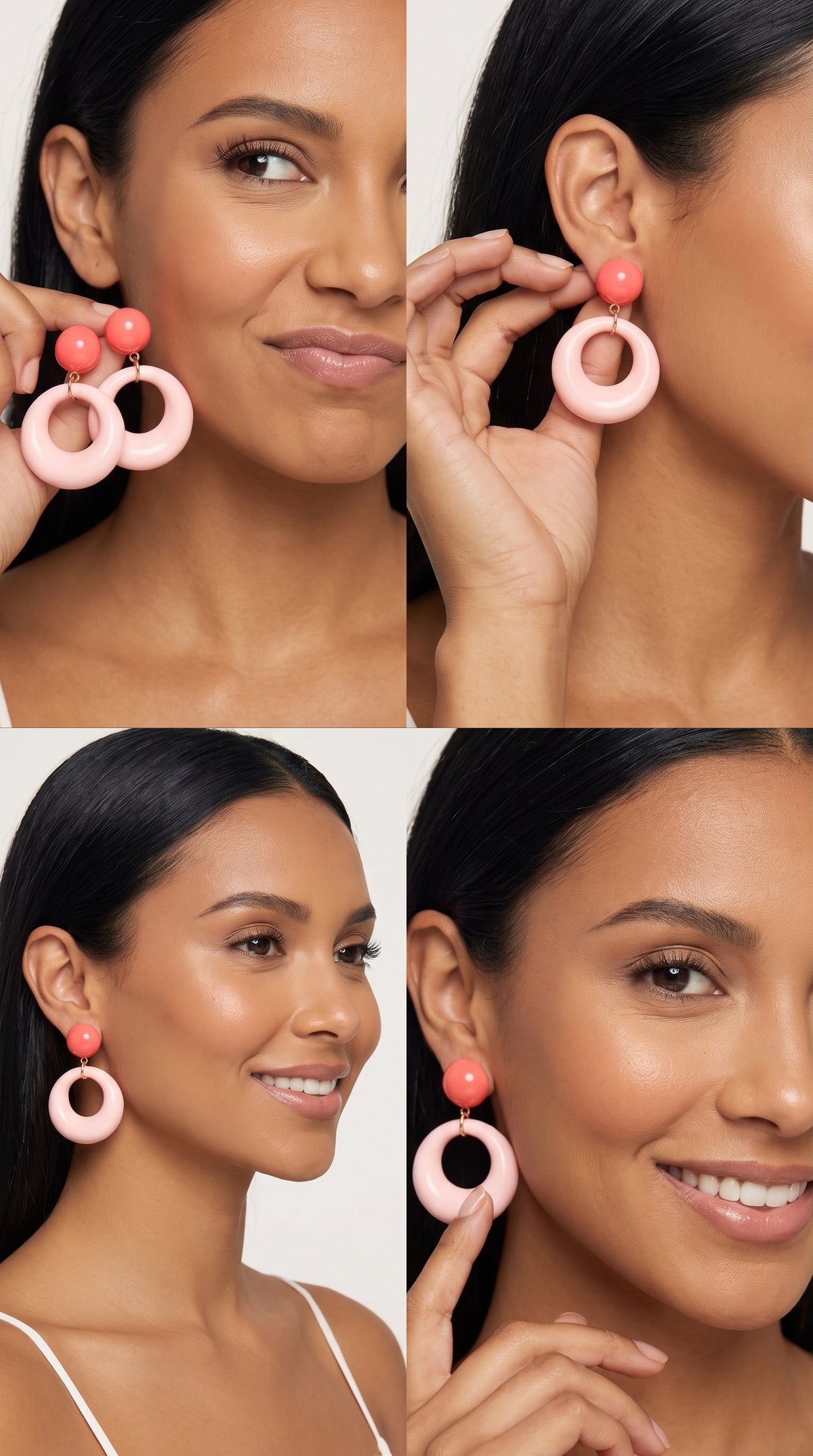 Aretes chicle rosa