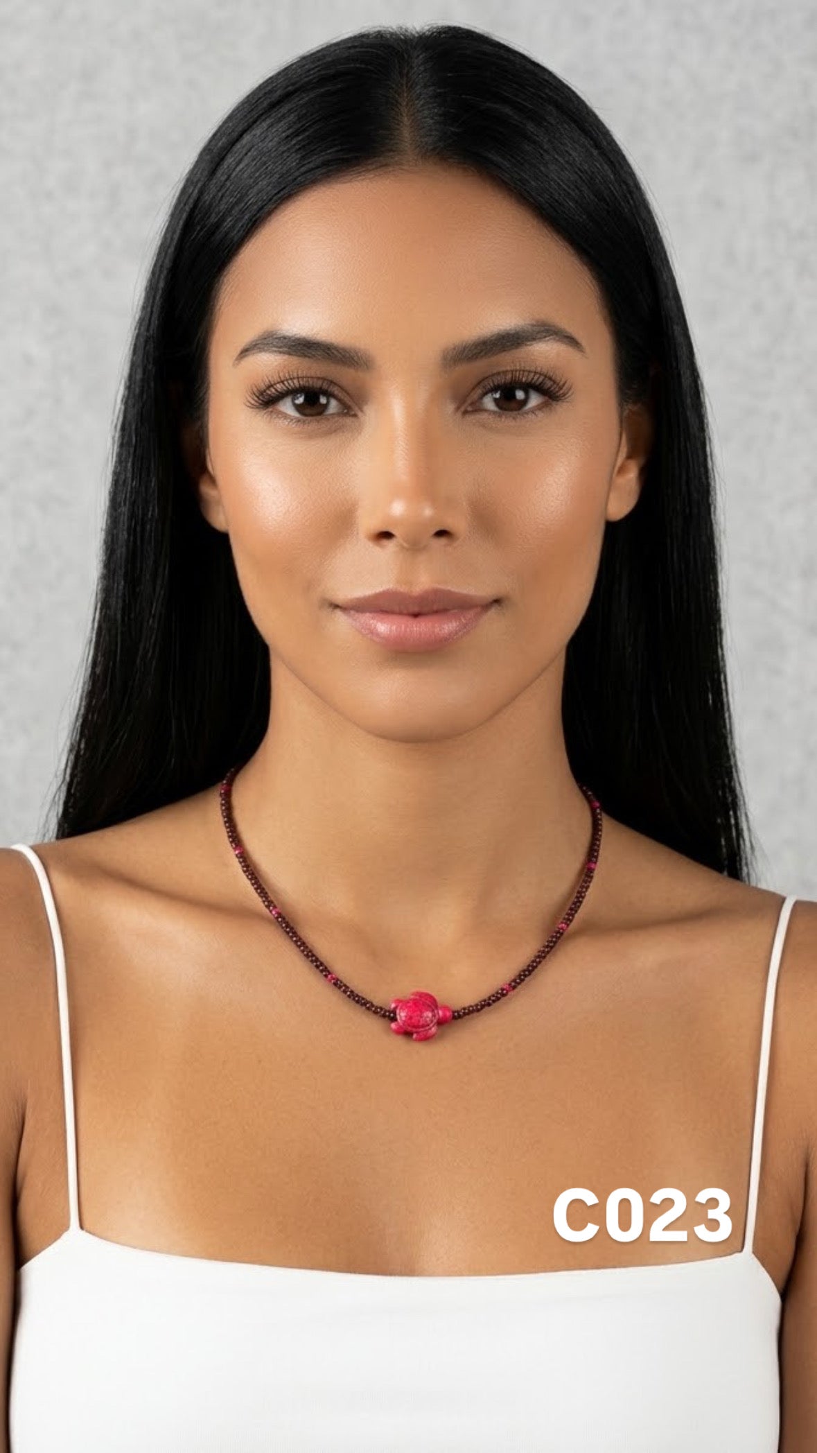 Collar tortuga fucsia
