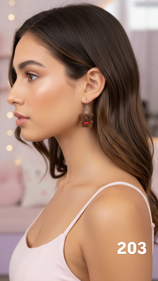 Aretes osito lazo