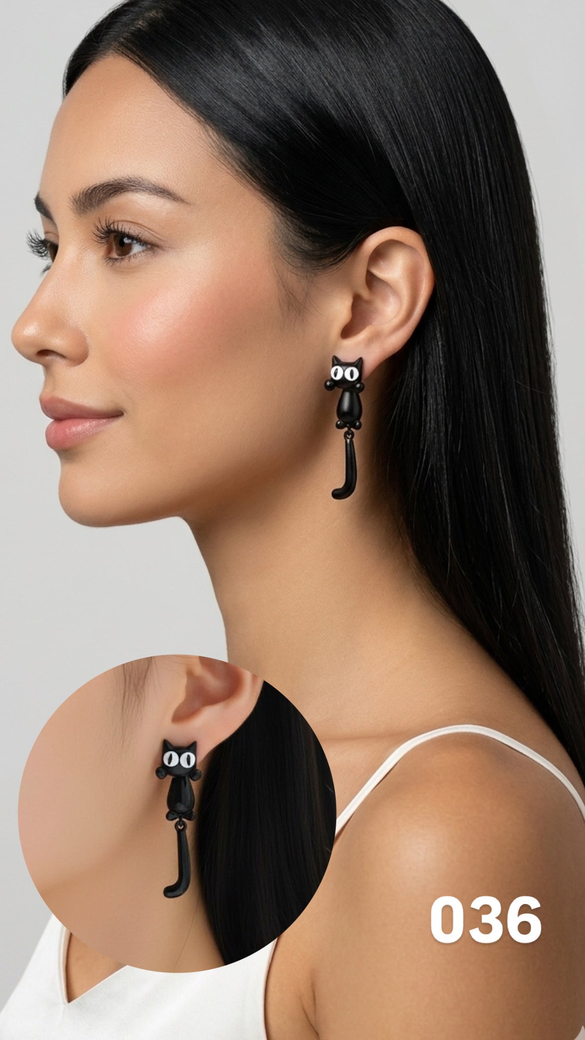Aretes gato negro