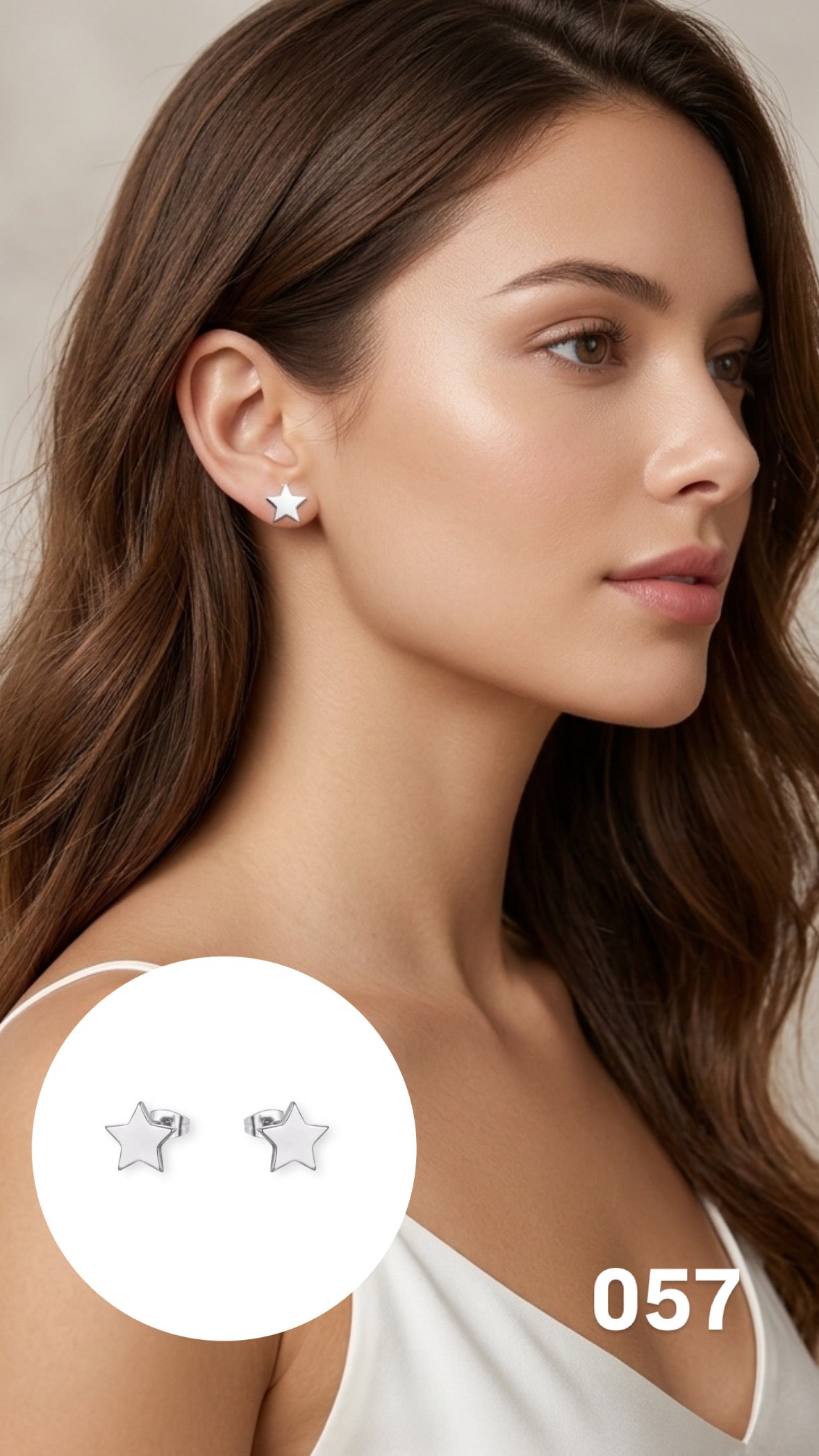 Aretes estrella plateadas