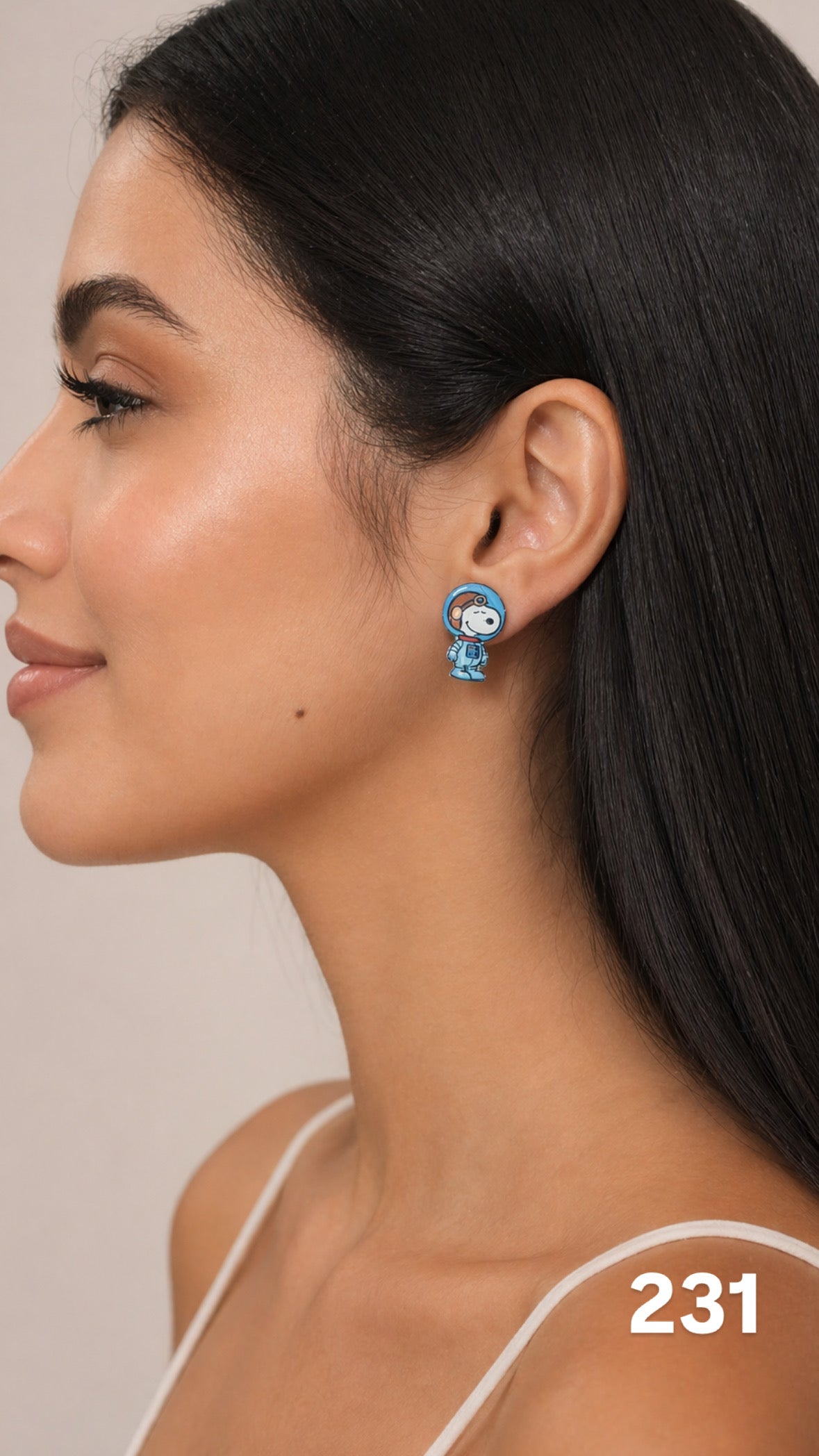 Aretes Snoopy astronauta