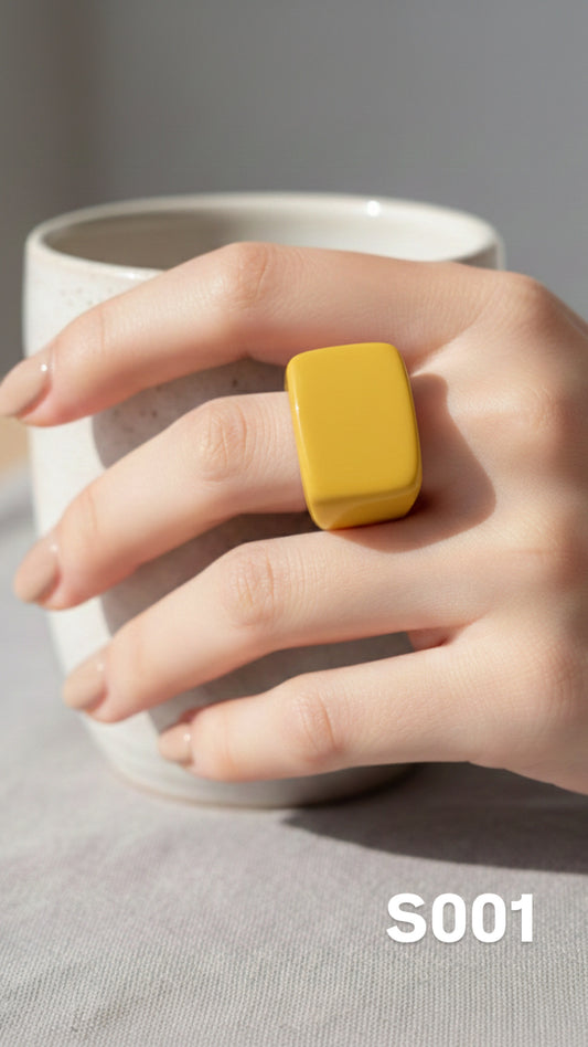 Sortija glam mostaza