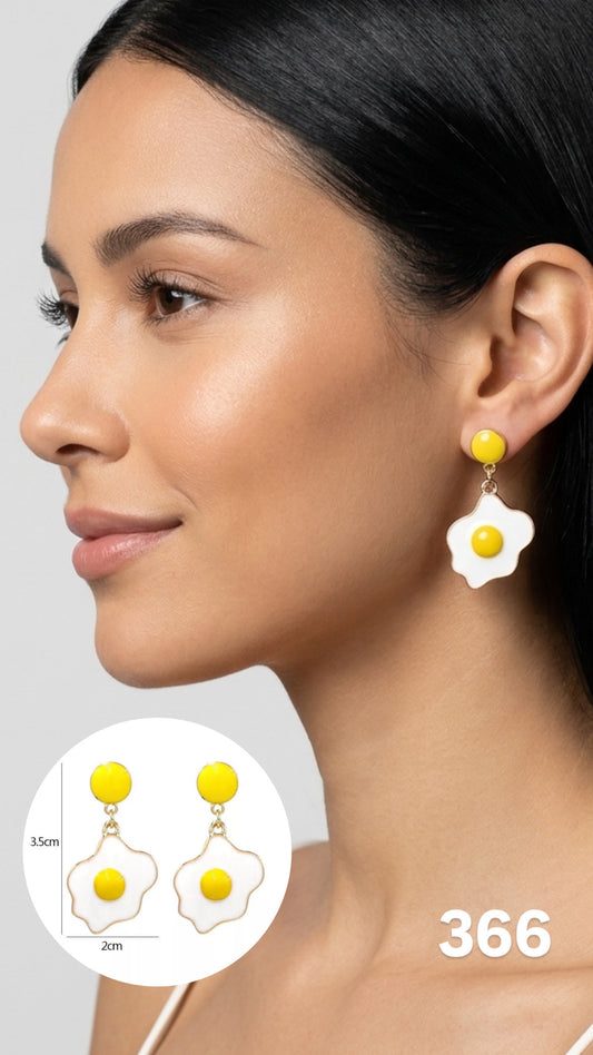 Aretes huevo frito