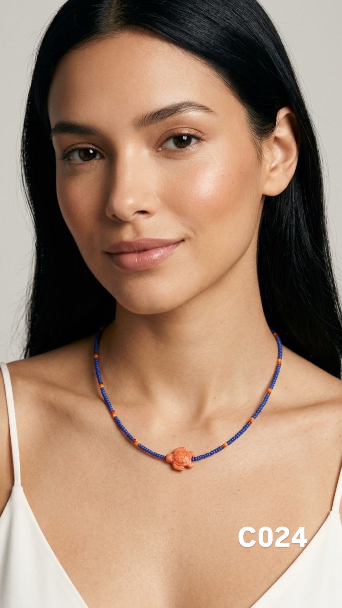 Collar tortuga naranja