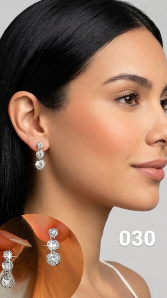 Aretes secretos plateado