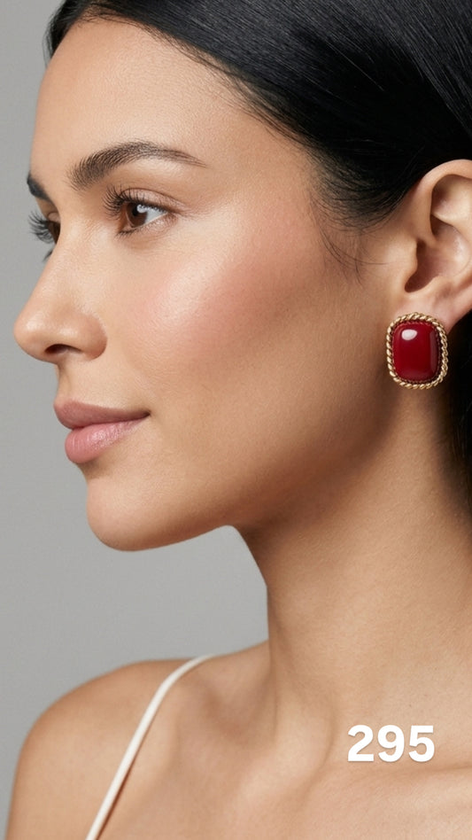 Aretes vinotinto