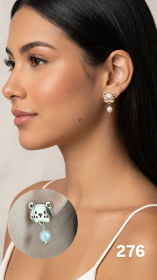 Aretes osito perla
