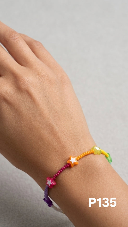 Pulsera estrellas colores