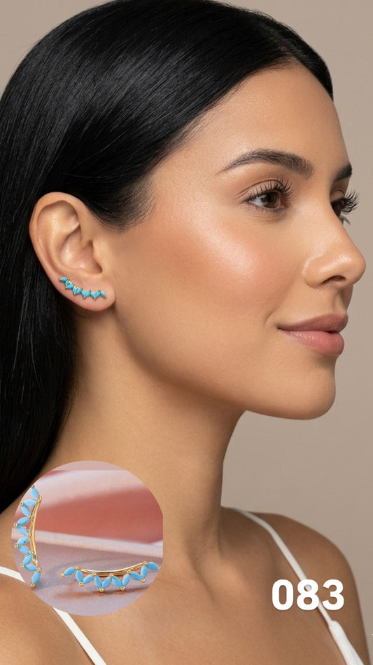 Aretes alborear turquesa