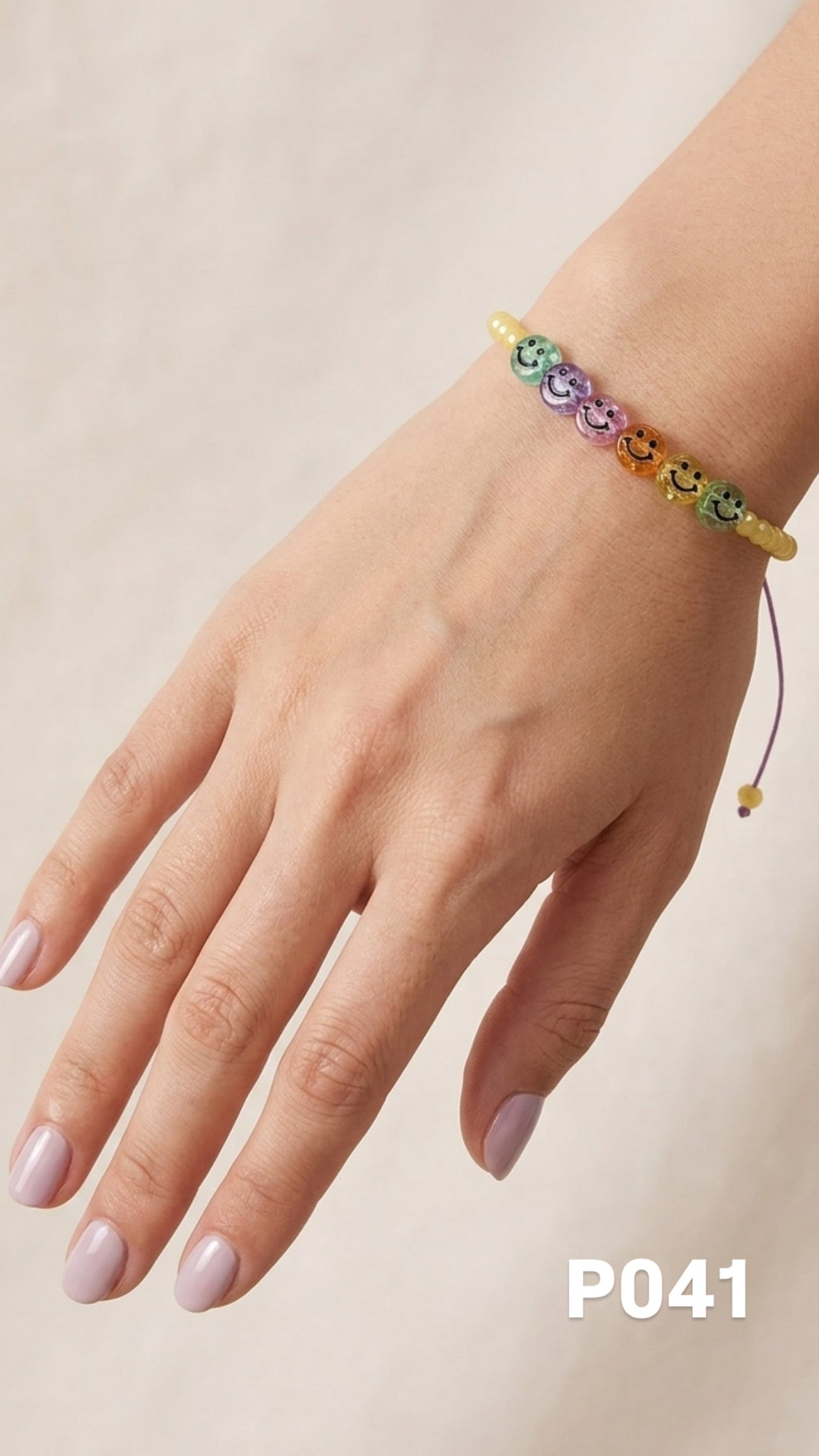 Pulsera caritas colores amarillo